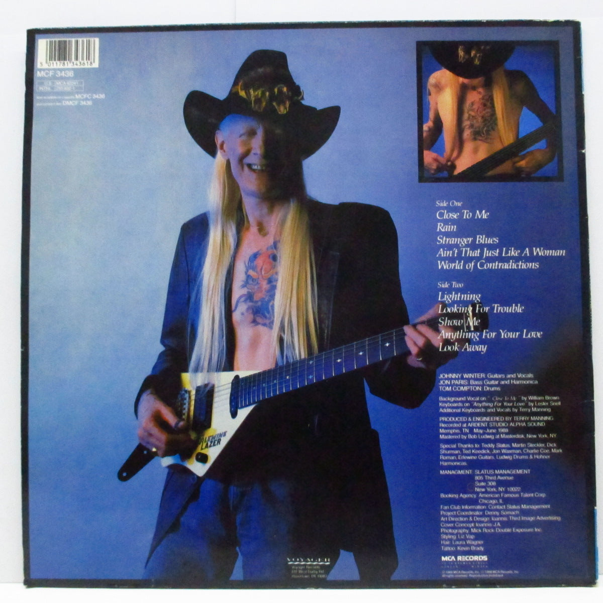 JOHNNY WINTER (ジョニー・ウィンター)  - The Winter Of '88 (UK オリジナル LP)