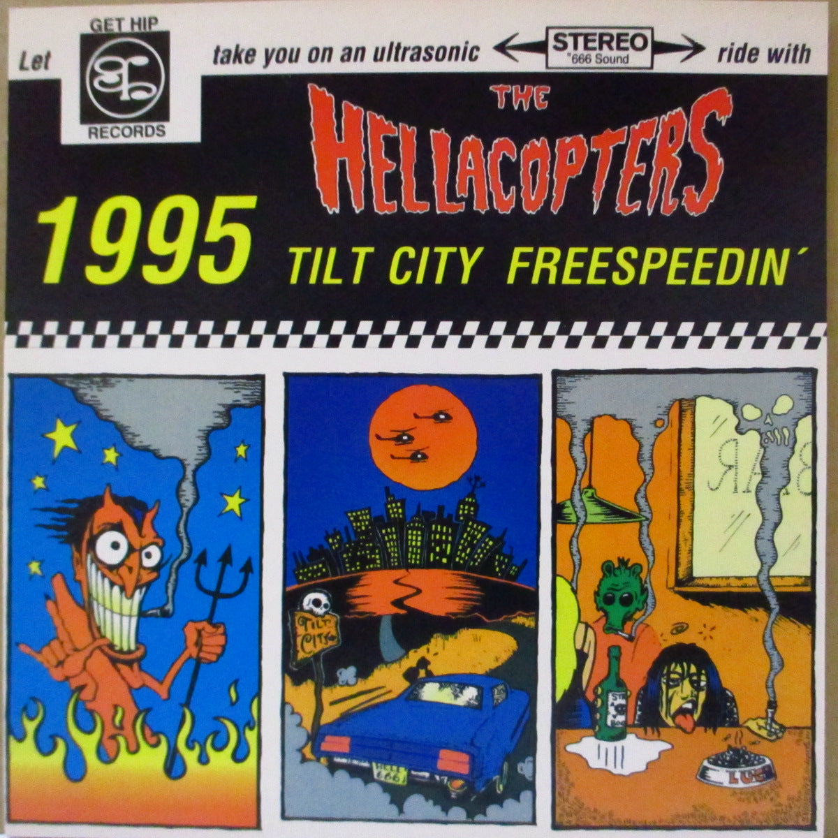 HELLACOPTERS, THE (ザ・ヘラコプターズ)  - 1995 +2 (US '97 再発3曲入り「クリア盤」 7インチ/光沢固紙ジャケ)