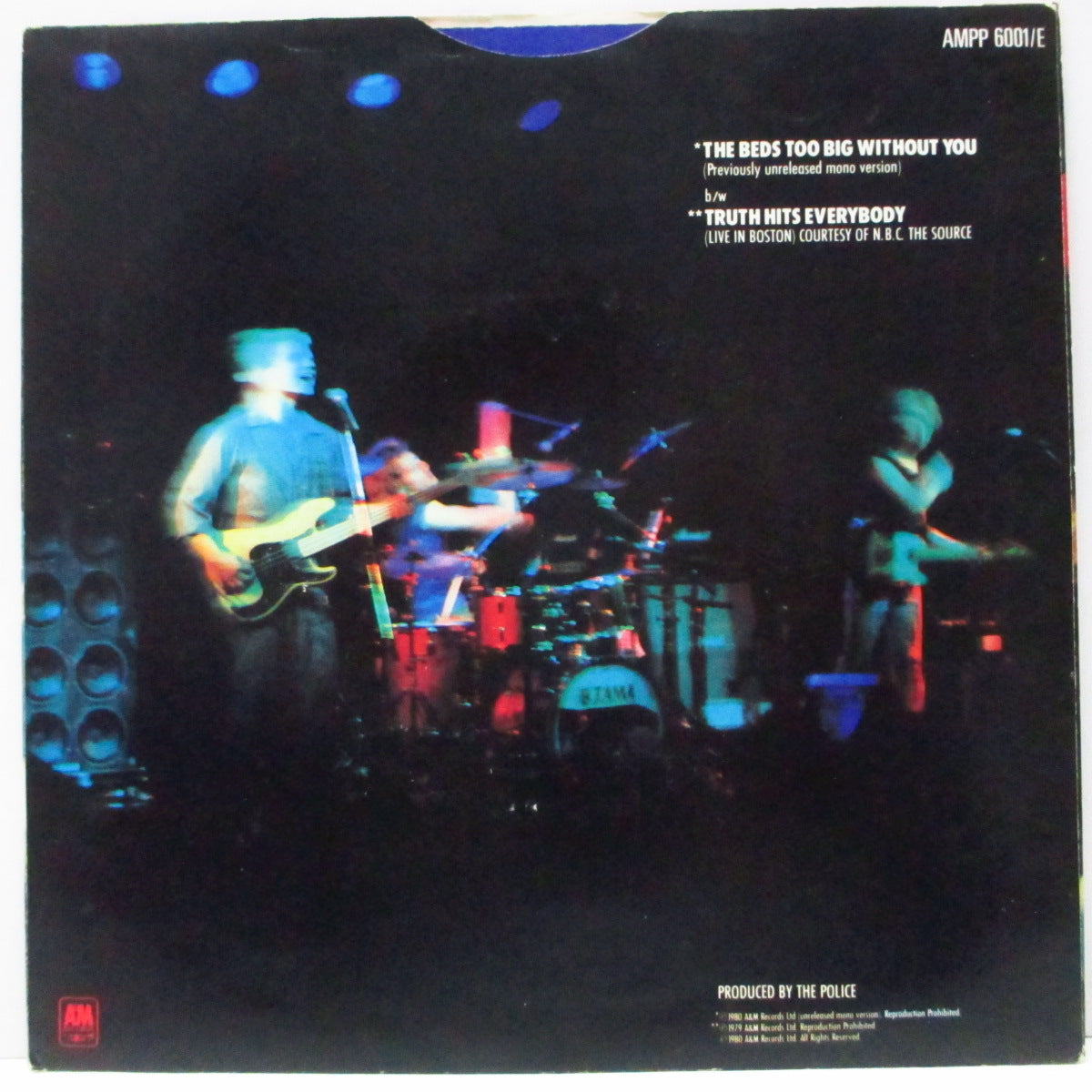 POLICE, THE (ザ ・ポリス)  - The Beds Too Big Without You (UK 限定「ブルーヴァイナル」7"/光沢固紙ジャケ) 「Six Pack 」からのバラ売り !