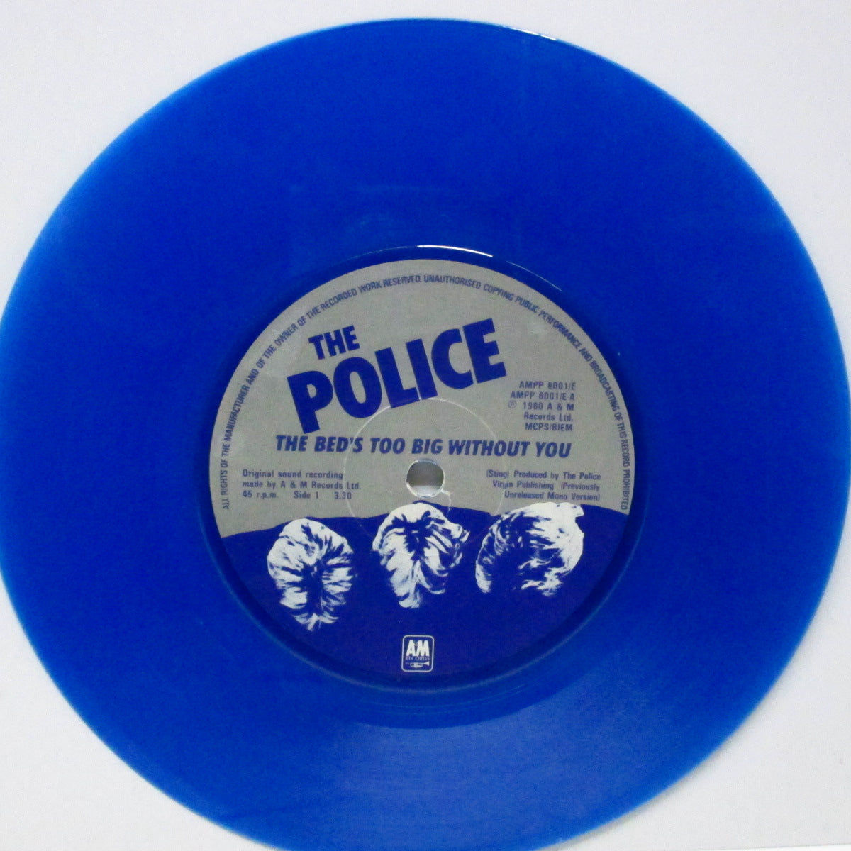 POLICE, THE (ザ ・ポリス)  - The Beds Too Big Without You (UK 限定「ブルーヴァイナル」7"/光沢固紙ジャケ) 「Six Pack 」からのバラ売り !