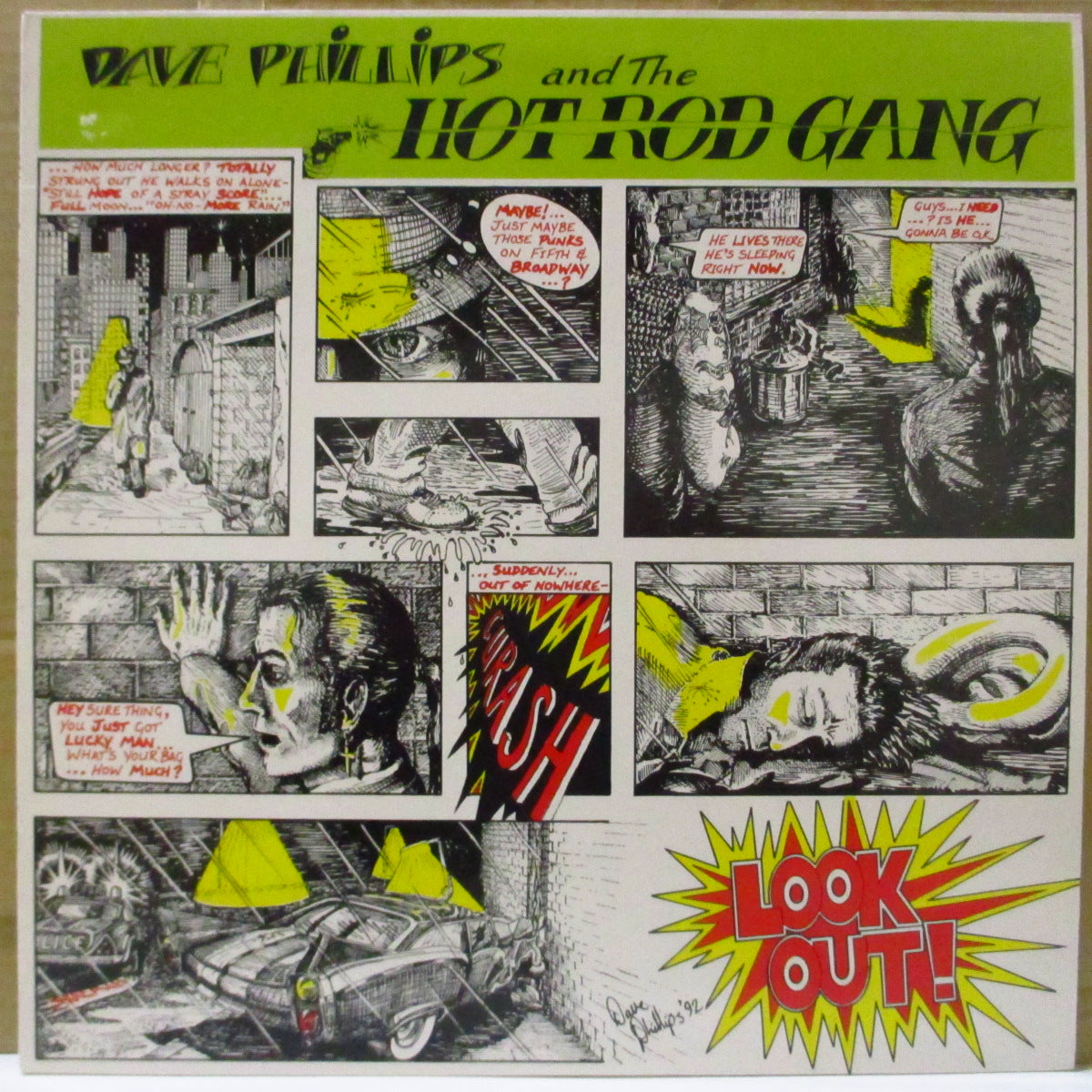 DAVE PHILLIPS & THE HOT ROD GANG (デイヴ・フィリップス・アンド・ザ・ホット・ロッド・ギャング)  - Look Out (UK オリジナル LP+インナー) '92年アルバム