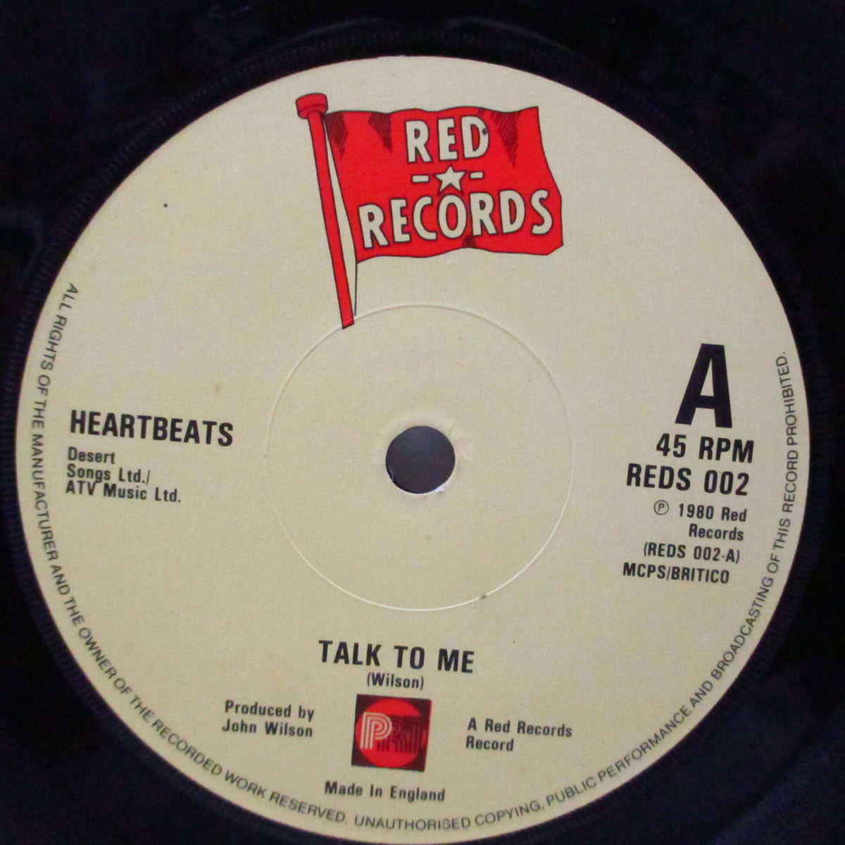 HEARTBEATS (ハートビーツ)  - Talk To Me (UK オリジナル 7"/カンパニースリーブ)モッド・テイストなデビューシングル !