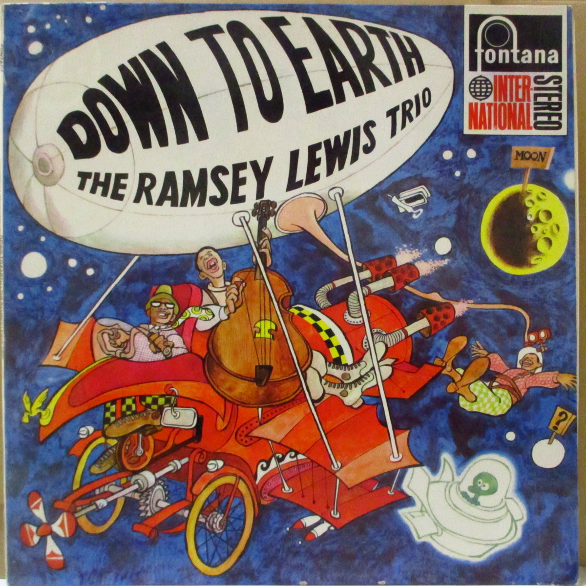 RAMSEY LEWIS TRIO (ラムゼイ・ルイス・トリオ)  - Down To Earth (UK 60's 再発 ステレオLP/表面コーティング・ジャケ)R&B-MOD JAZZトリオ59年4作目アルバム、英国独自ジャケ！