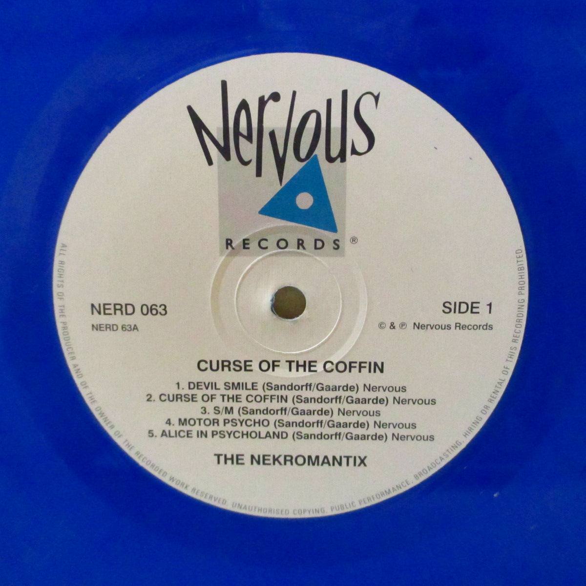 NEKROMANTIX (ネクロマンティクス)  - Curse Of The Coffin (UK 限定「青マーブル盤」 LP) '91年2ndアルバム