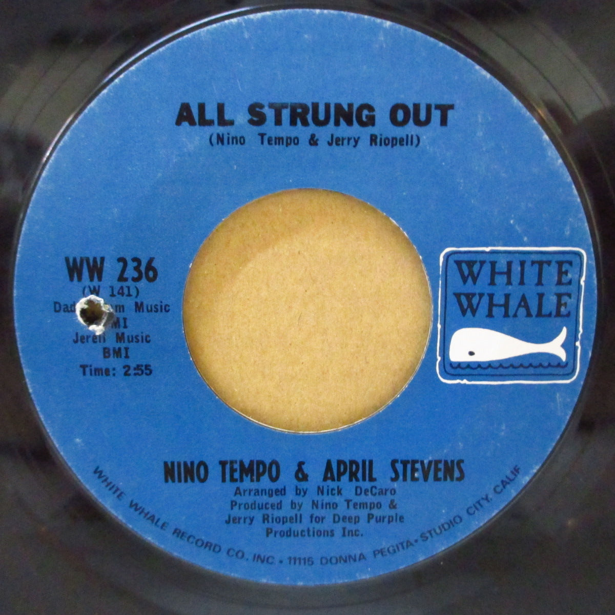NINO TEMPO & APRIL STEVENS (ニノ・テンポ & エイプリル・スティーブンス)  - All Strung Out (US '66 オリジナル 7インチ)極上「音の壁」スロウPOPS！