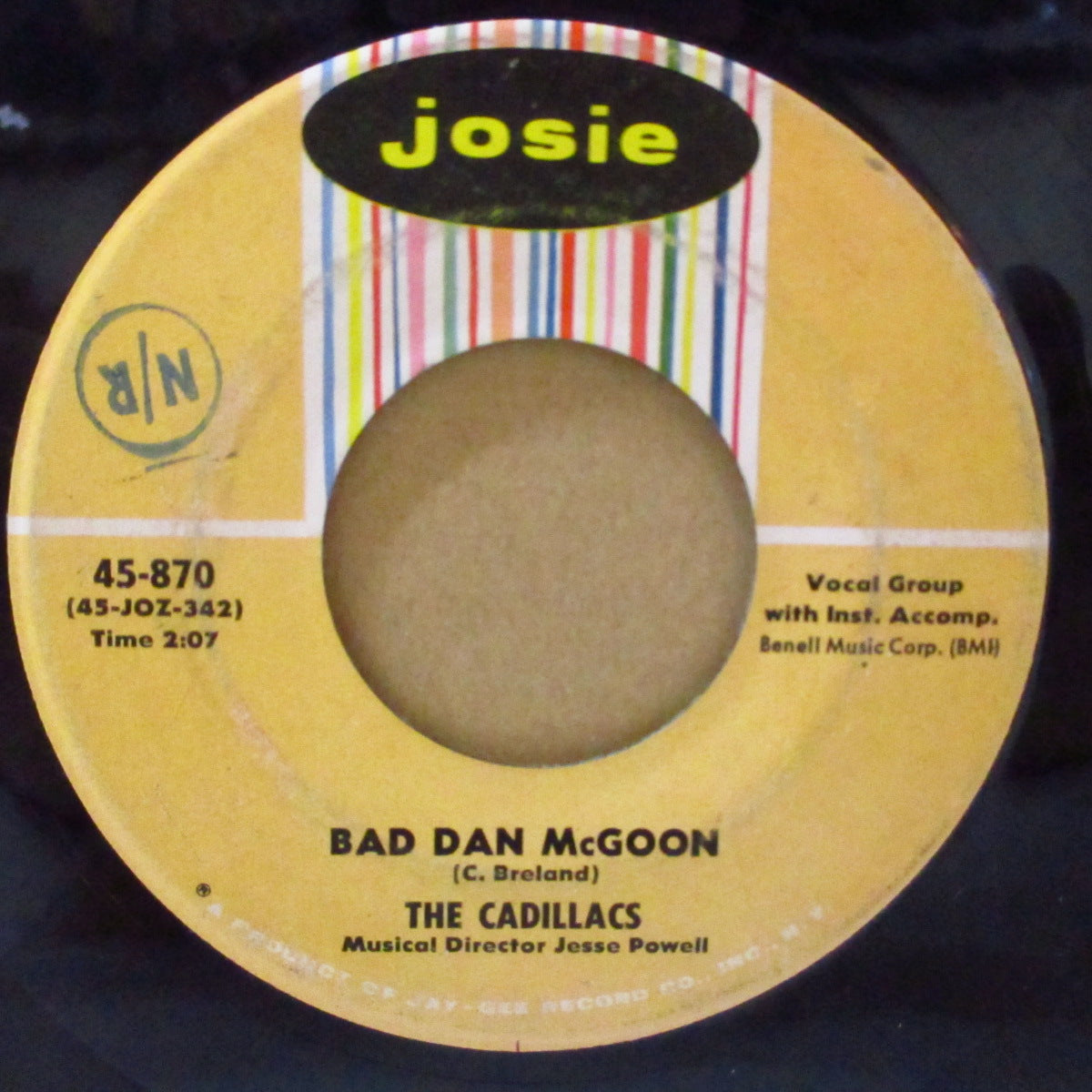 CADILLACS (キャディラックス)  - Dumbbell / Bad Dan McGoon (US '59 オリジナル 7インチ) ドゥワップ・ジャイヴァー！