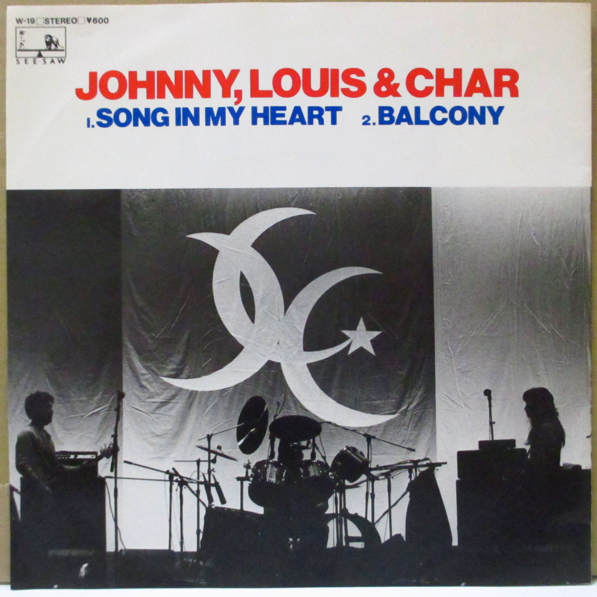 JOHNNY, LOUIS & CHAR (ジョニー・ルイス・アンド・チャー)  - Soung In My Heart (Japan オリジナル 7インチ+見開きジャケ, インナー) '80年シングル