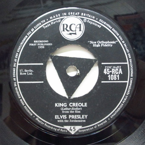ELVIS PRESLEY (エルヴィス・プレスリー)  - King Creole (UK Orig)