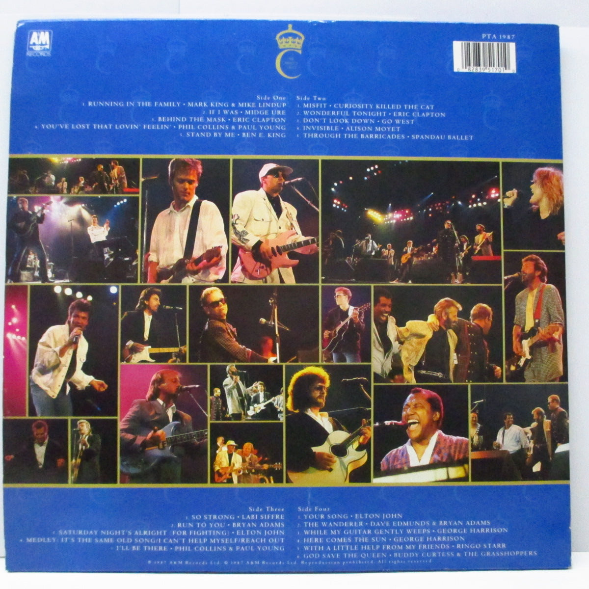 V.A. (「プリンス・トラスト」ベネフィットコンサート・コンピ！)  - The Prince's Trust Concert 1987 (UK オリジナル 2xLP+インナー)