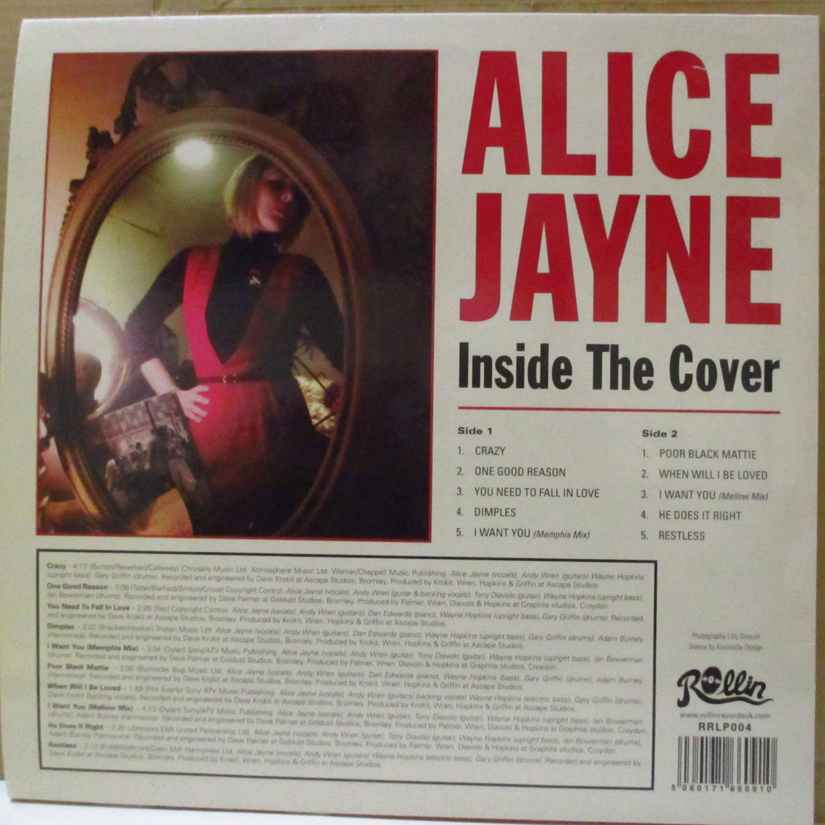 ALICE JAYNE (アリス・ジェイン)  - Inside The Cover (UK オリジナル「黒盤」 LP/両面コーティングジャケ) '17年1stアルバム