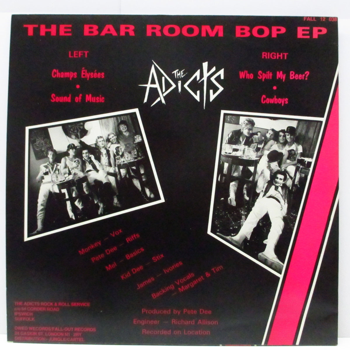 ADICTS, THE (ジ・アディクツ)  - The Bar Room Bop EP (UK オリジナル12")