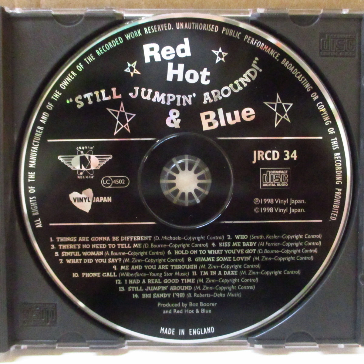 RED HOT 'N' BLUE (レッド・ホットン・ブルー)  - Still Jumpin' Around (UK オリジナル・モノラル CD) '98年5thアルバム