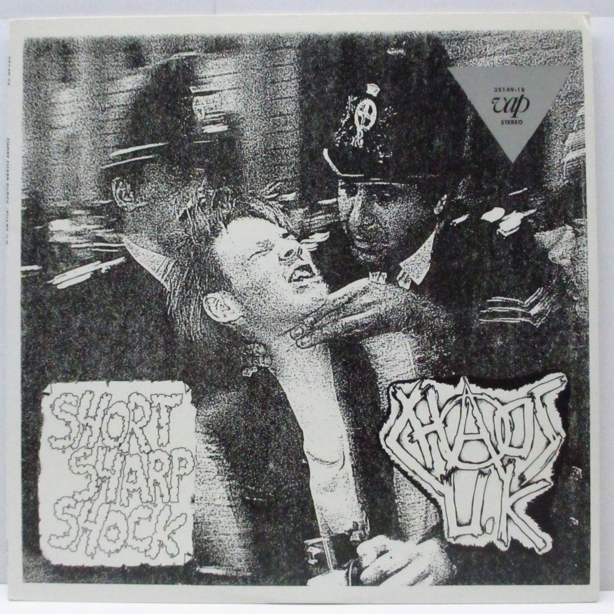 CHAOS U.K. (カオス U.K.)  - Short Sharp Shock (Japan オリジナル LP/帯欠) 近年稀な美品！