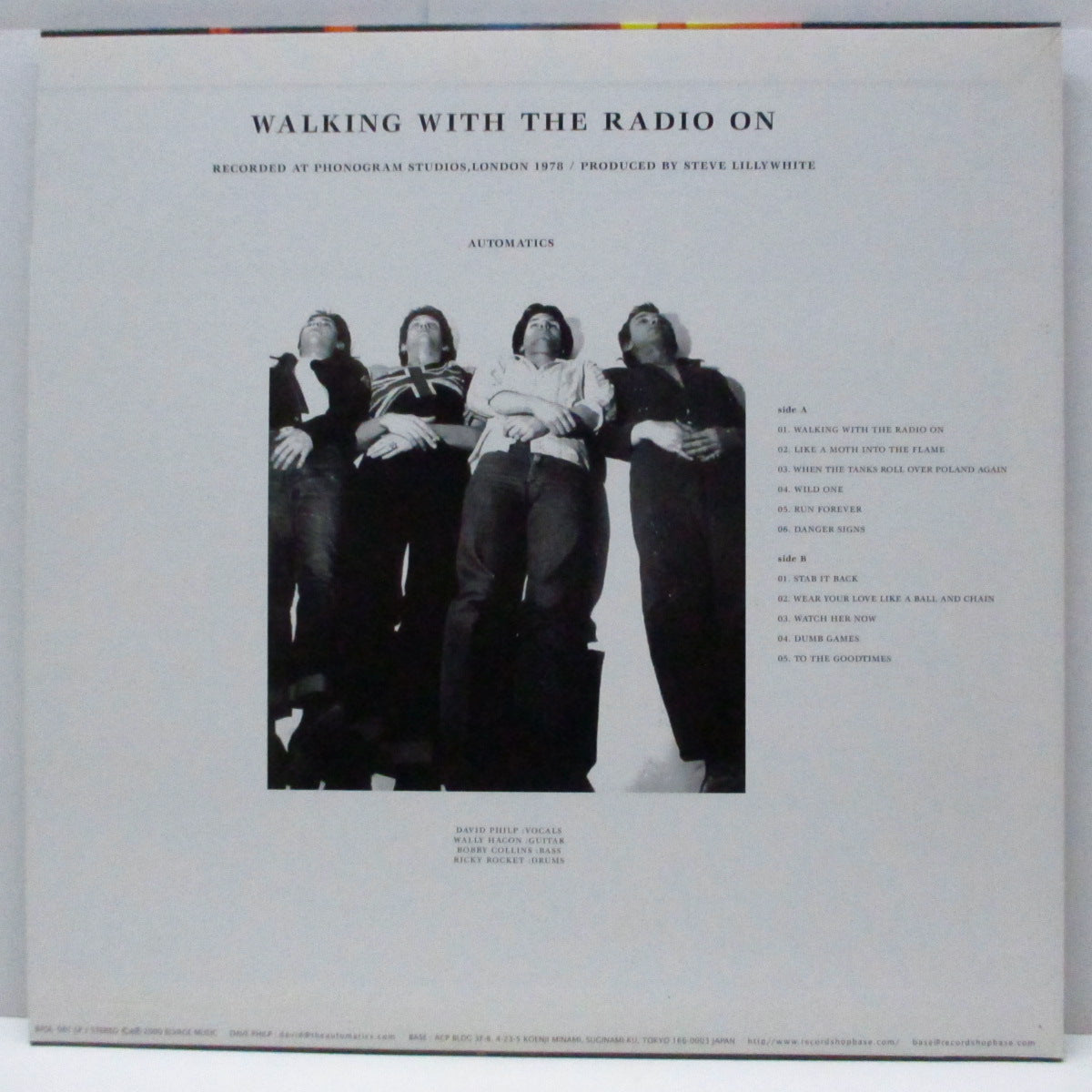 AUTOMATICS (オートマティックス)  - Walking With The Radio On (Japan オリジナル LP) ロストアルバム !
