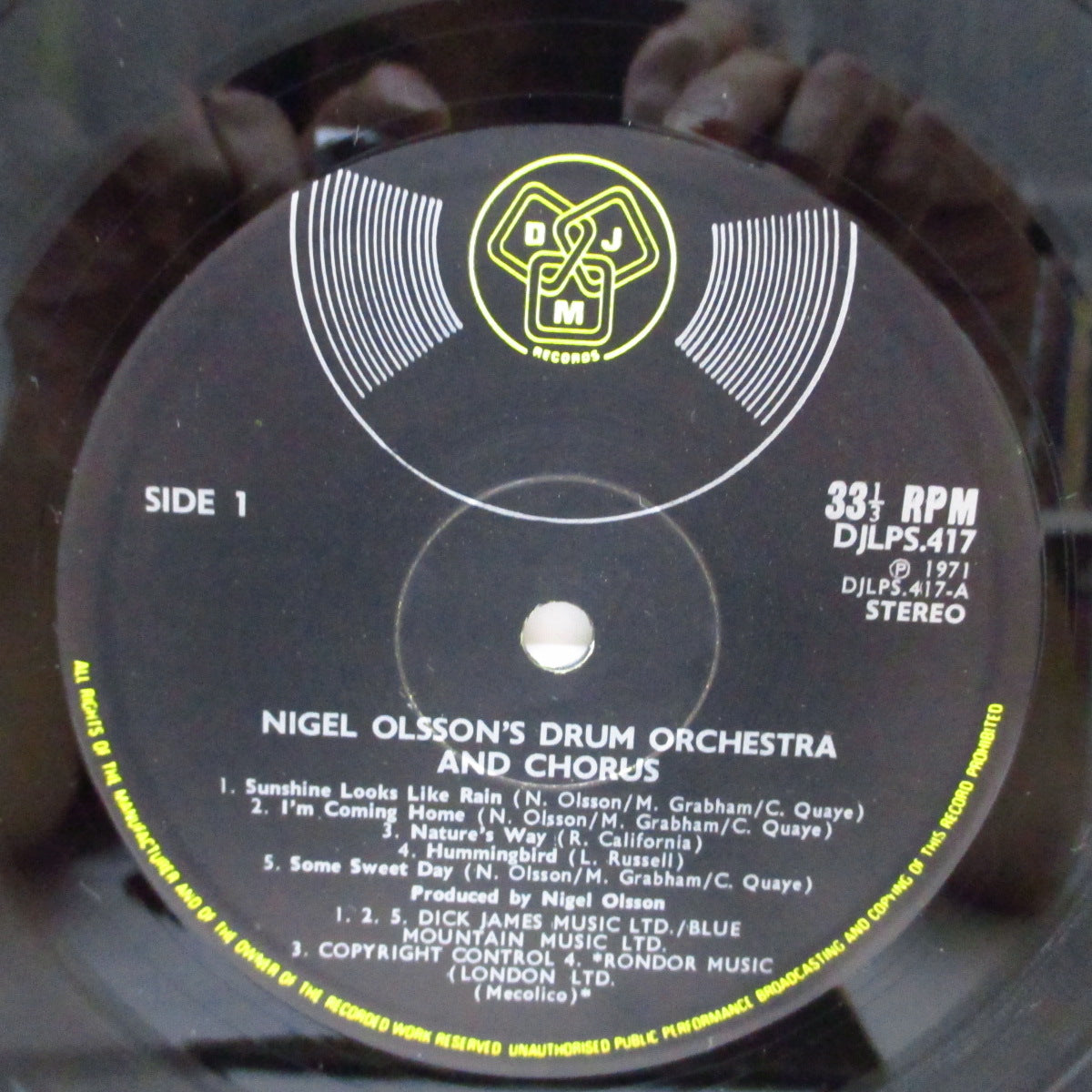 NIGEL OLSSON (ナイジェル・オルソン)  - Nigel Olsson's Drum Orchestra And Chorus (UK オリジナル LP/ザラ紙ジャケ) エルトン・ジョン・バンド ! 
