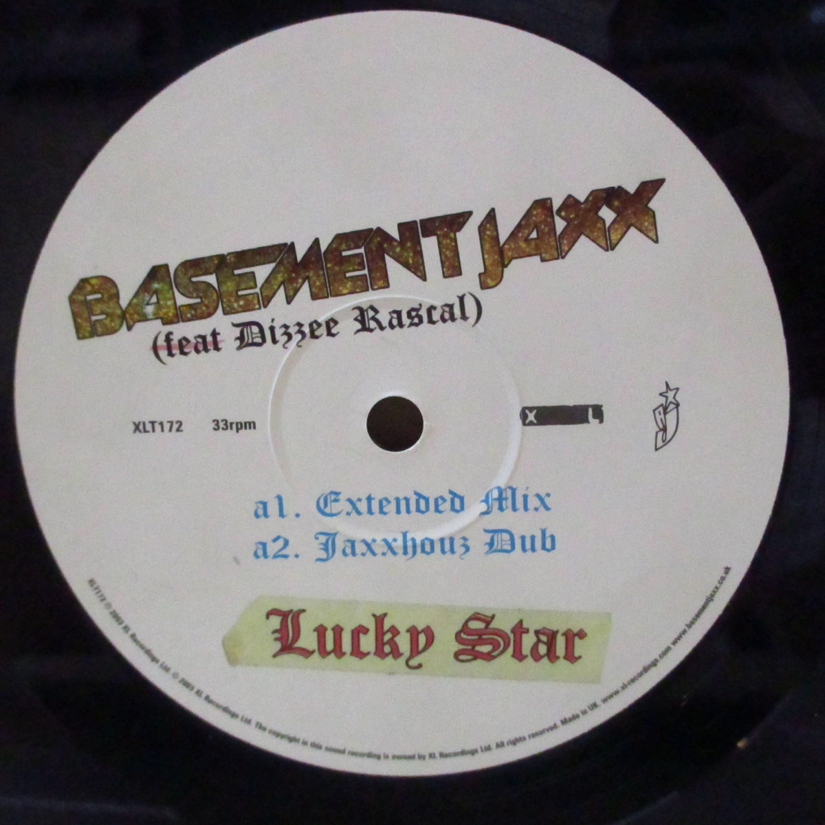 BASEMENT JAXX Feat DIZZEE RASCAL (ベースメント・ジャックス / ディジー・ラスカル)  - Lucky Star (UK '03 オリジナル3バージョン収録33回転 12インチ)