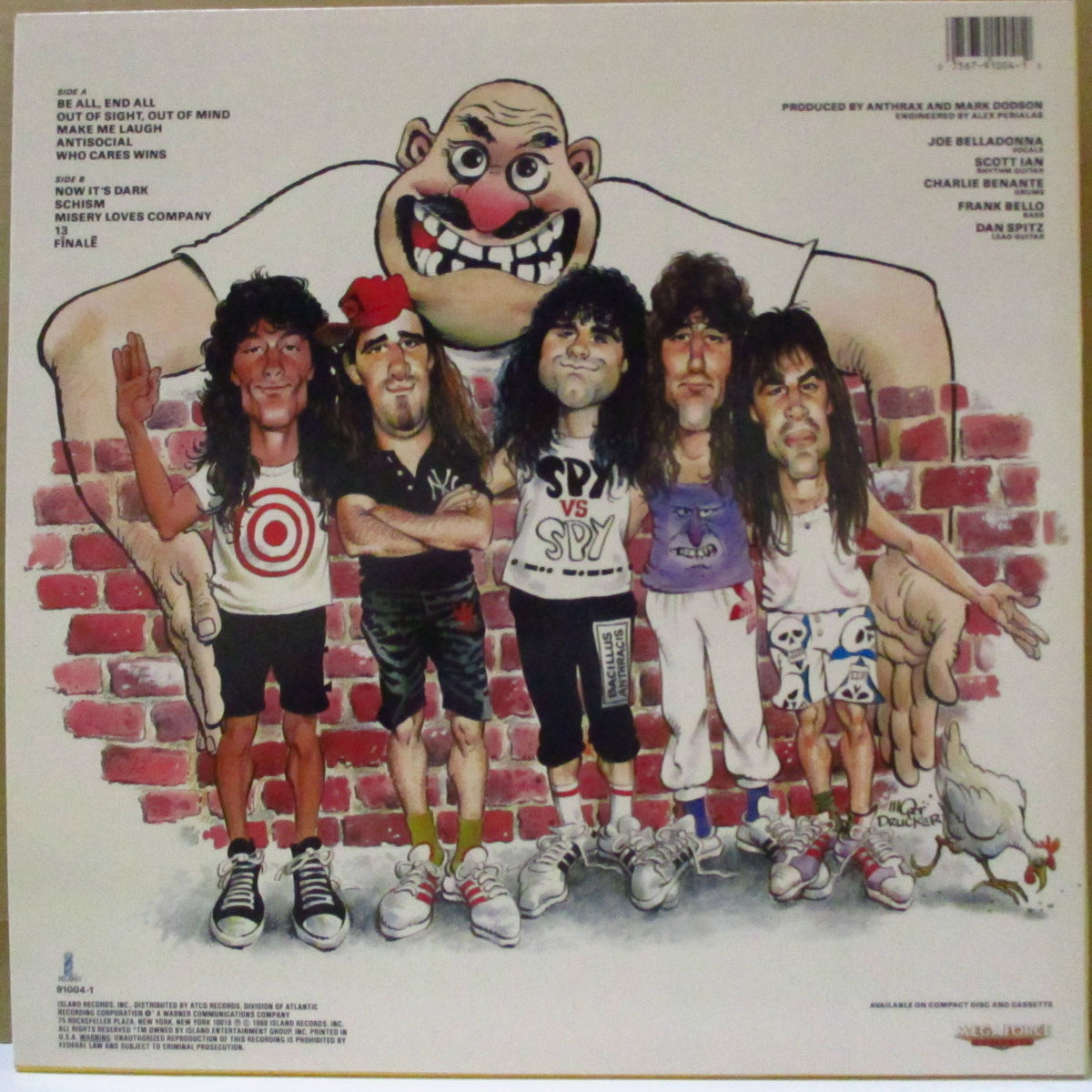 ANTHRAX (アンスラックス)  - State Of Euphoria (US オリジナル LP+ソフト紙インナー/ステッカー欠) '88年4thアルバム