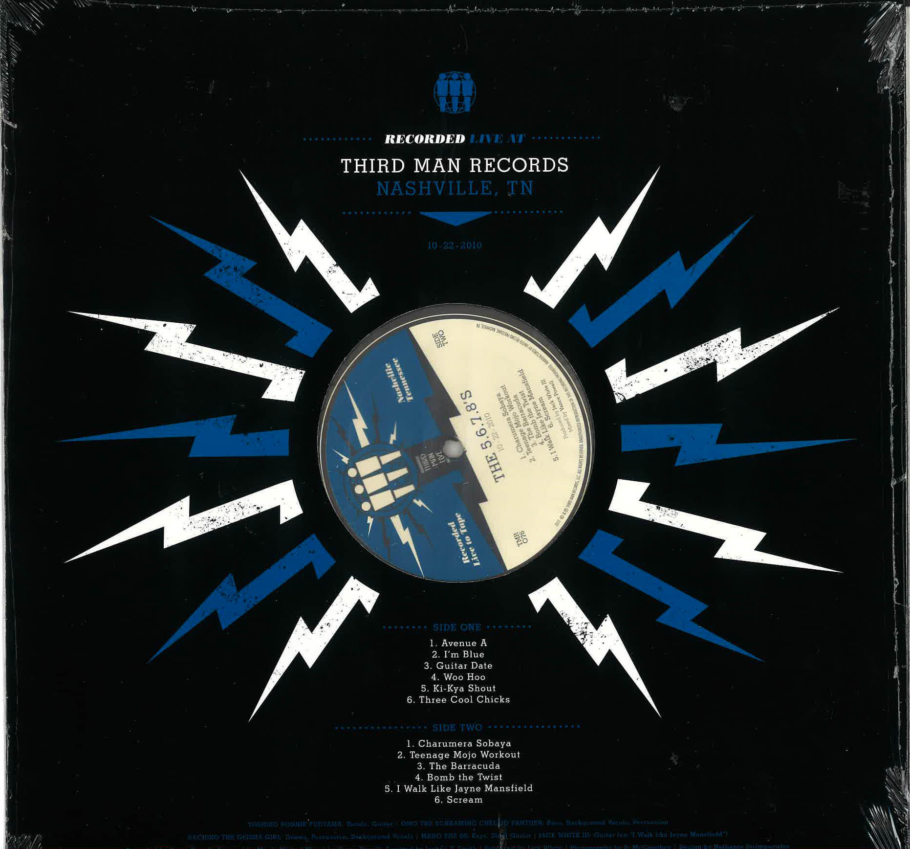 5.6.7.8’S (ザ・ファイブ・シックス・セブン・エイツ)  - Live At Third Man Records (US 限定再発「黒盤」LP/「ライブ写真ジャケ」New) '10年サードマンレコード・スタジオ・ライブ！