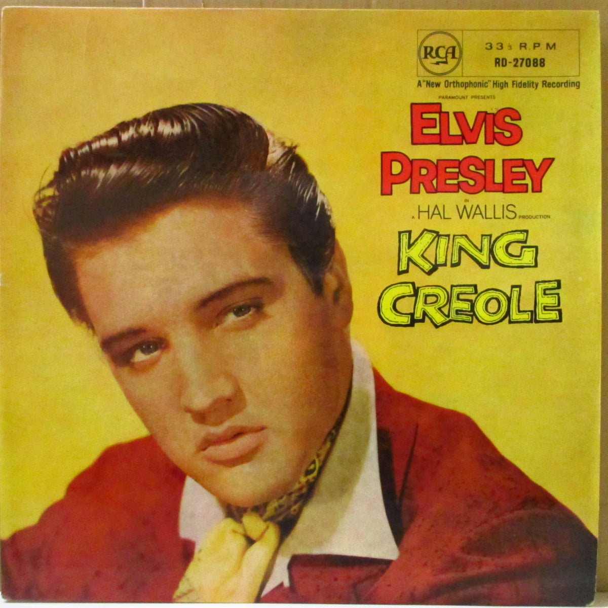ELVIS PRESLEY (エルヴィス・プレスリー)  - King Creole (UK オリジナル「RCA シルバー・スポット黒ラベ」モノラル LP/「Danny Fisher に訂正」表面コーティング・ジャケ)