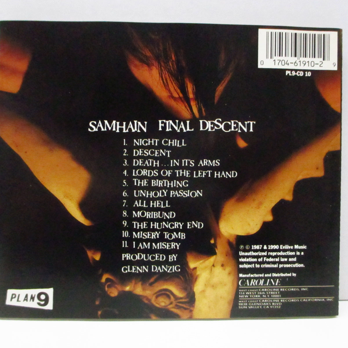 SAMHAIN (サムヘイン)  - Final Descent (US '90 初回オリジナル CD) '90年ラストアルバム！