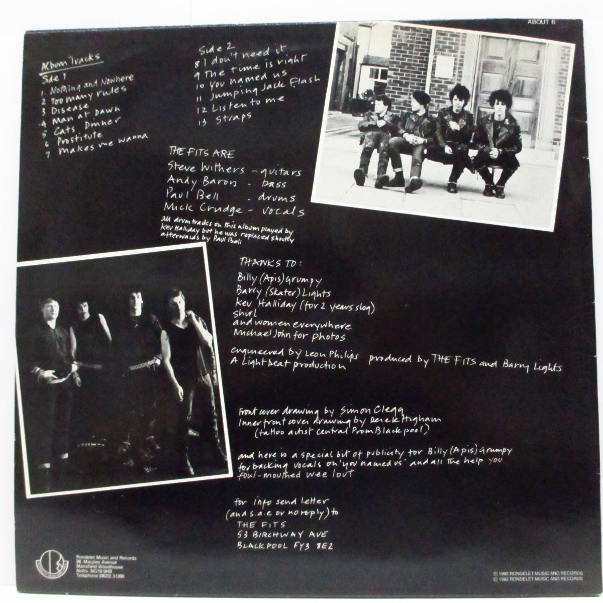 FITS, THE (ザ ・フィッツ)  - You're Nothing You're Nowhere (UK オリジナル LP+インナー) '82年ファースト！
