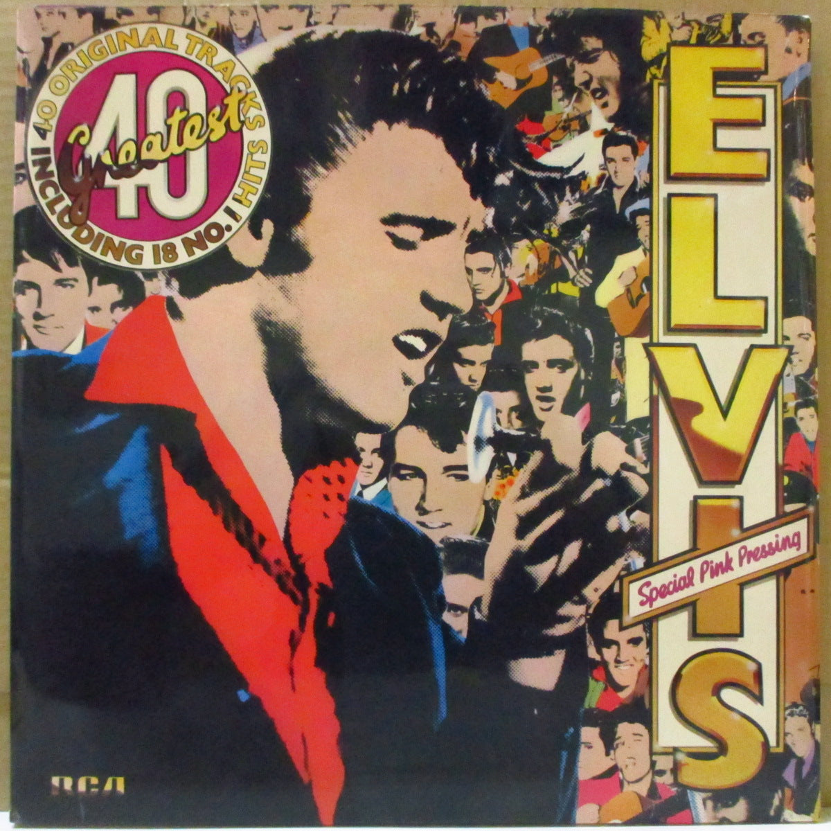 ELVIS PRESLEY (エルヴィス・プレスリー)  - Elvis's 40 Greatest (UK '78 初回限定再発「ピンクVINYL」LPx2枚組/表面コーティング見開きジャケ)ベスト40曲