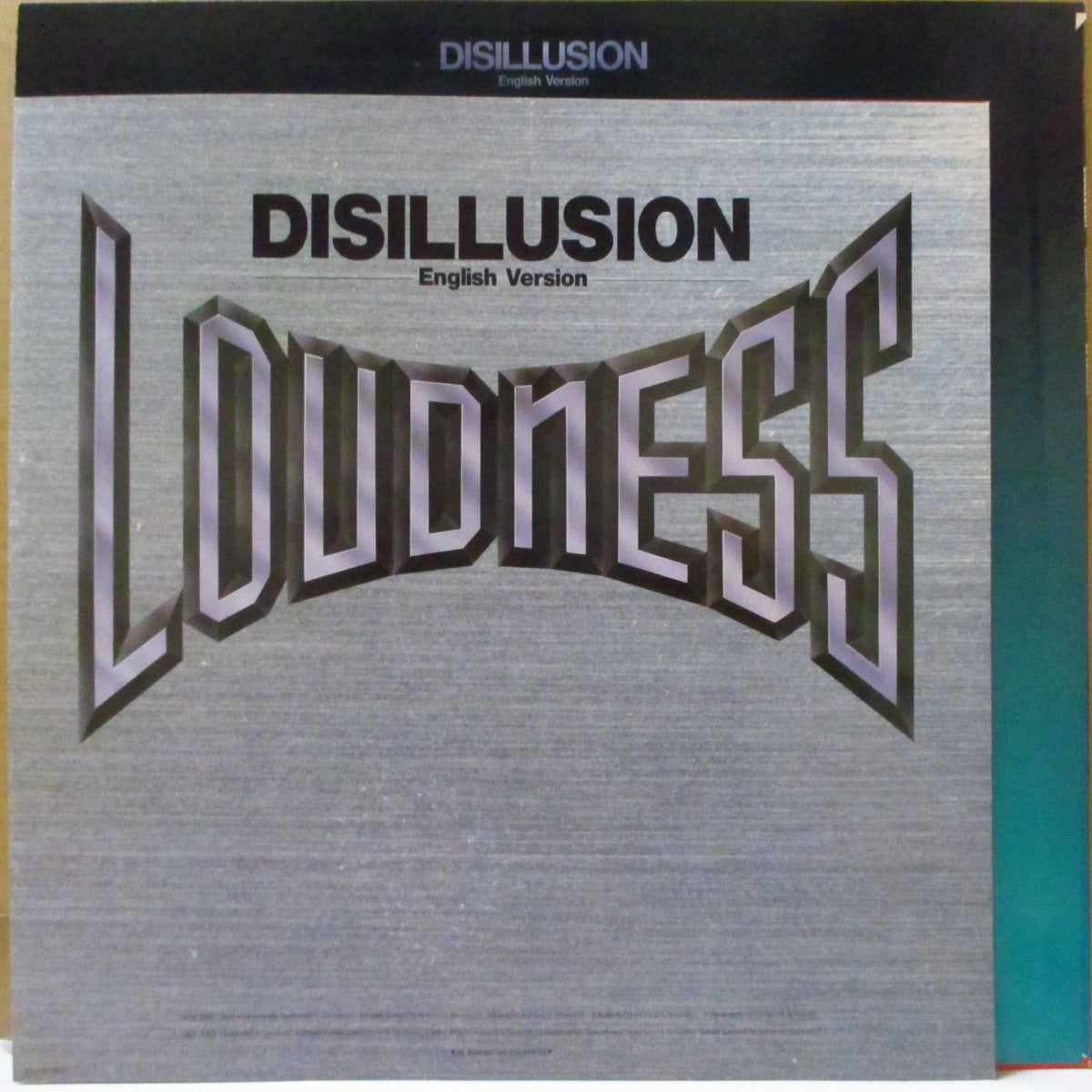 LOUDNESS (ラウドネス)  - Disillusion - English Version (Japan オリジナル LP+インサート) '84年4thアルバム英語バージョン