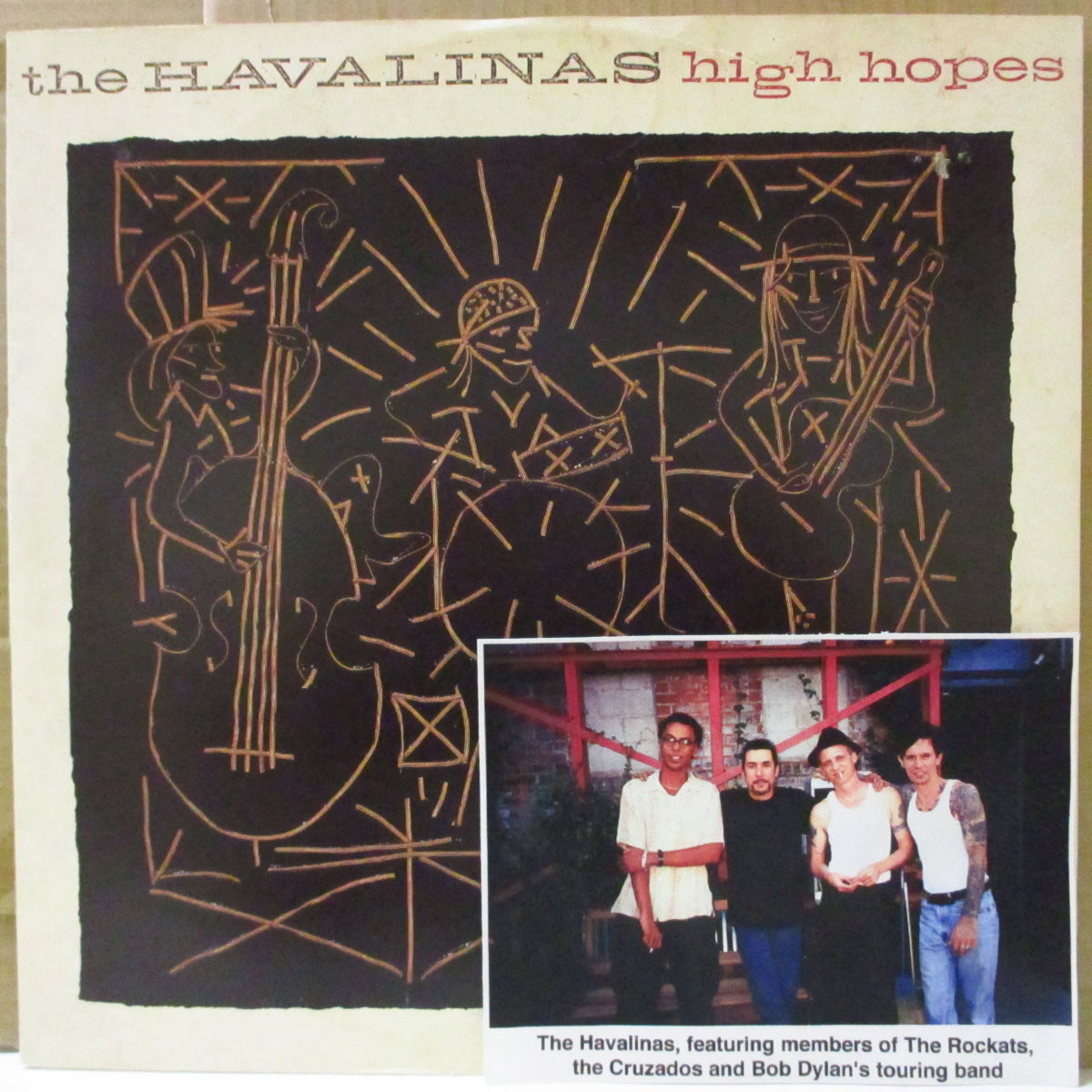 HAVALINAS (ハヴァリナス)  - High Hopes +3 (UK '90 オリジナル4曲入り 12インチ+フォトカード/光沢折り返しジャケ)
