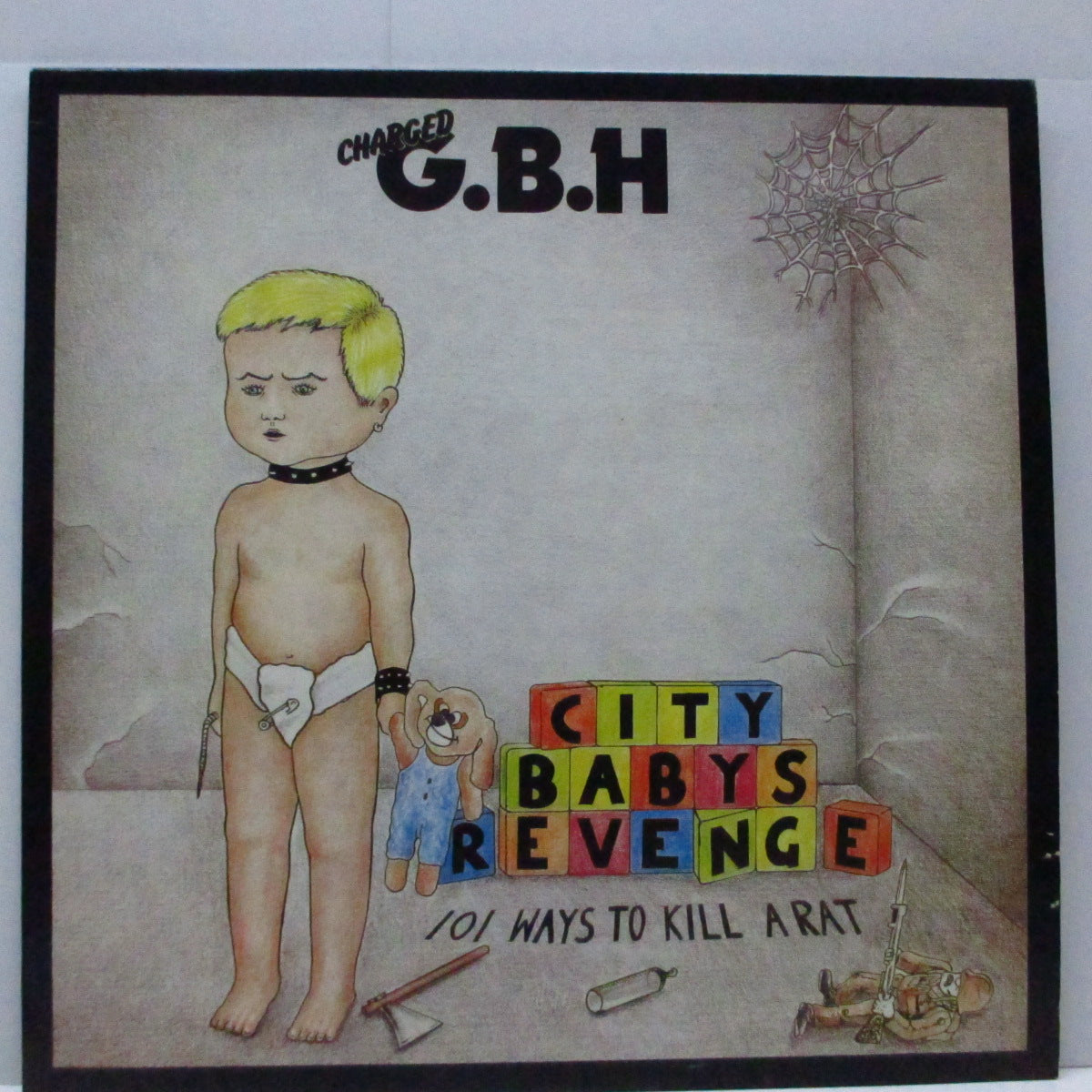 Charged G.B.H (チャージド G.B.H)  - City Babys Revenge (UK '90 再発「ピンクロゴ」ラベ LP/バーコード有ジャケ）'83年セカンド！