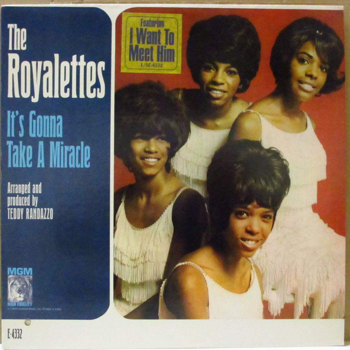 ROYALETTES, THE (ザ・ロイヤレッツ)  - It's Gonna Take A Miracle (US '65 オリジナル・モノラル LP/宣伝ステッカー付きジャケ) 名作デビュー・アルバム