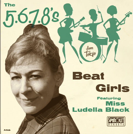 5.6.7.8’S , The feat.Miss Ludella Black (ザ・ファイブ・シックス・セブン・エイツ)  - Beat Girl E.P. (UK 1000枚限定 ジャケ付き 4曲入り7インチ/New) '25年英国録音新作カバー収録！入荷中！