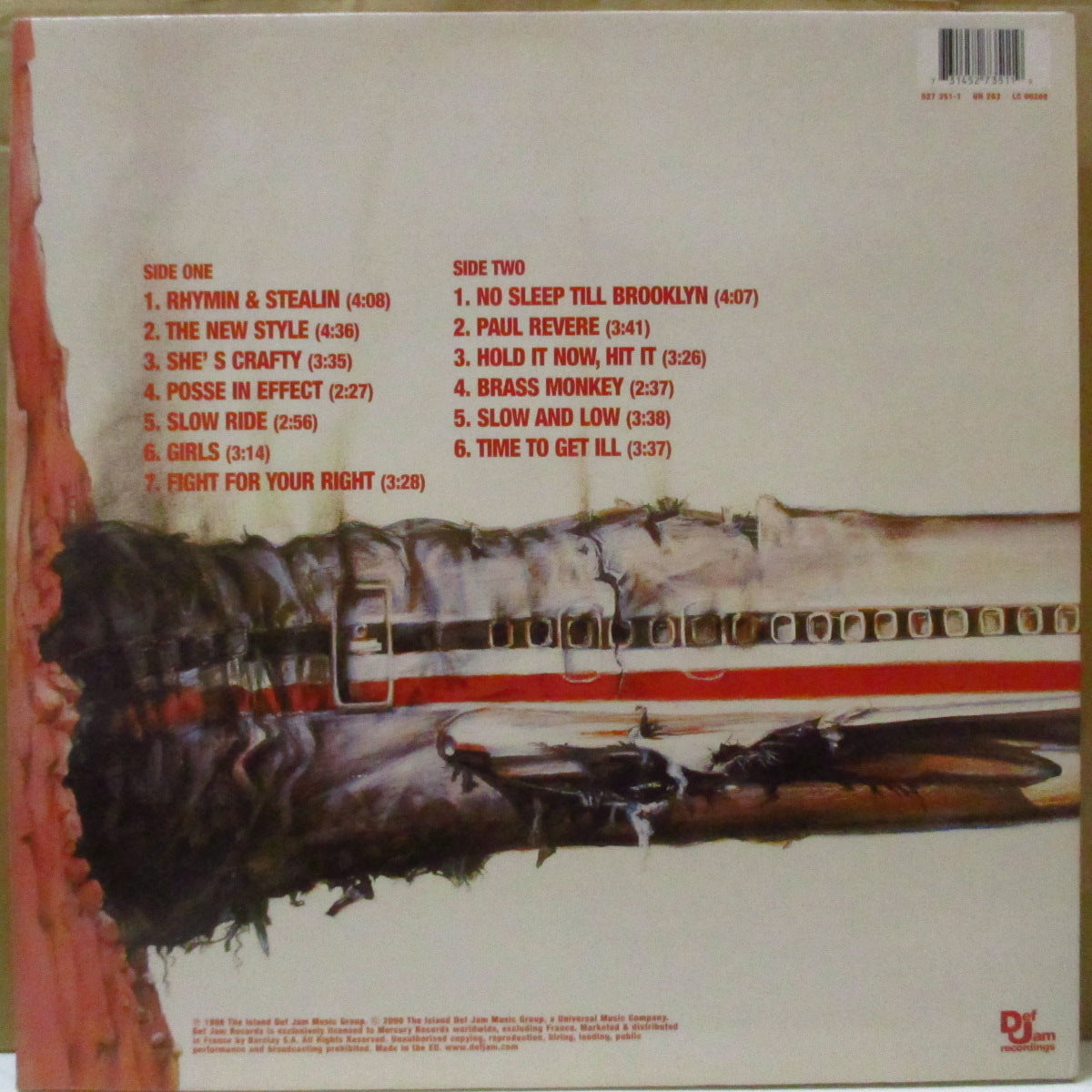 BEASTIE BOYS (ビースティ・ボーイズ)  - Licensed To Ill (EU '00 限定リマスター再発 LP+固紙インナー/光沢見開きジャケ) '86年1stアルバム