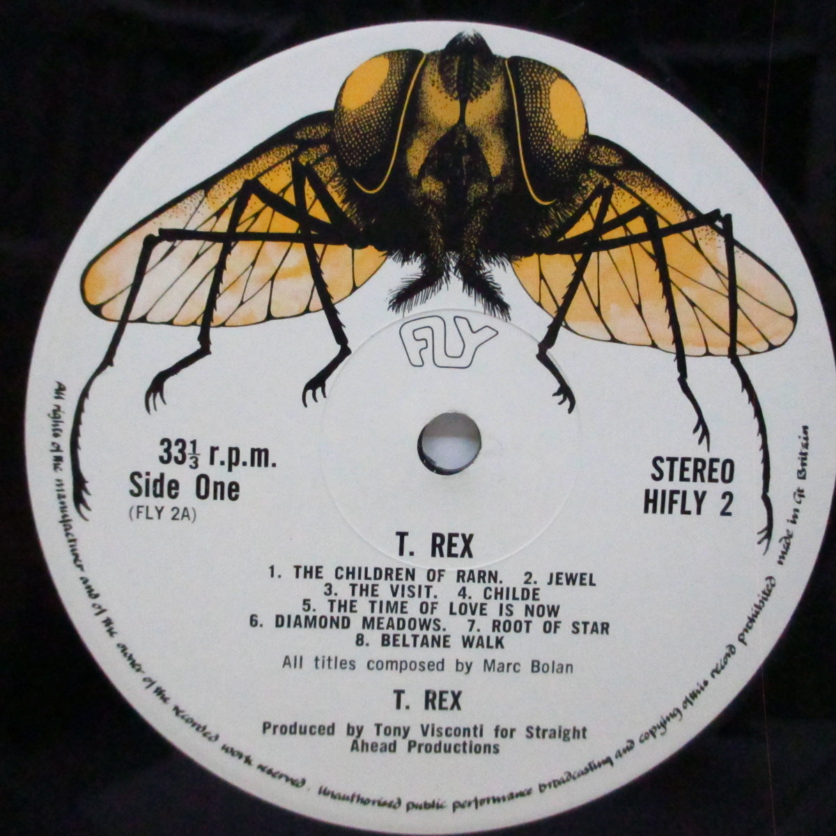 T.REX (T.レックス)  - T.Rex (1st) (UK オリジナル「フライロゴ白ラベ」LP/光沢セミ見開きジャケ) '70年デビューアルバム！