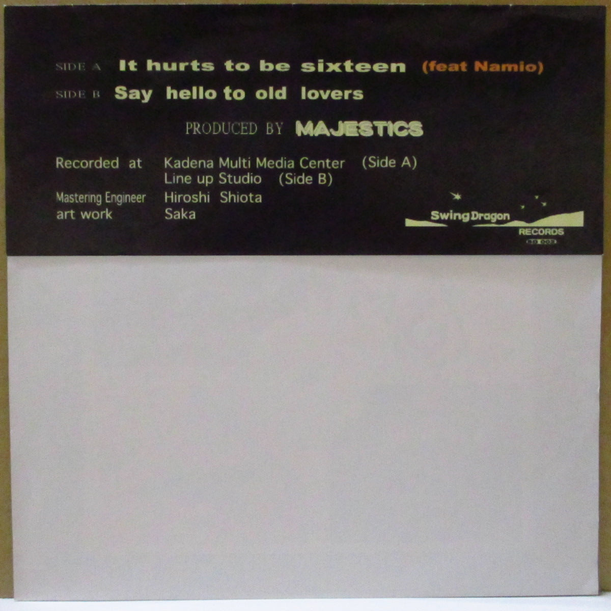 MAJESTICS (マジェスティックス)  - It Hurts To Be Sixteen (Japan '02 限定 7インチ/光沢ソフト紙ジャケ)