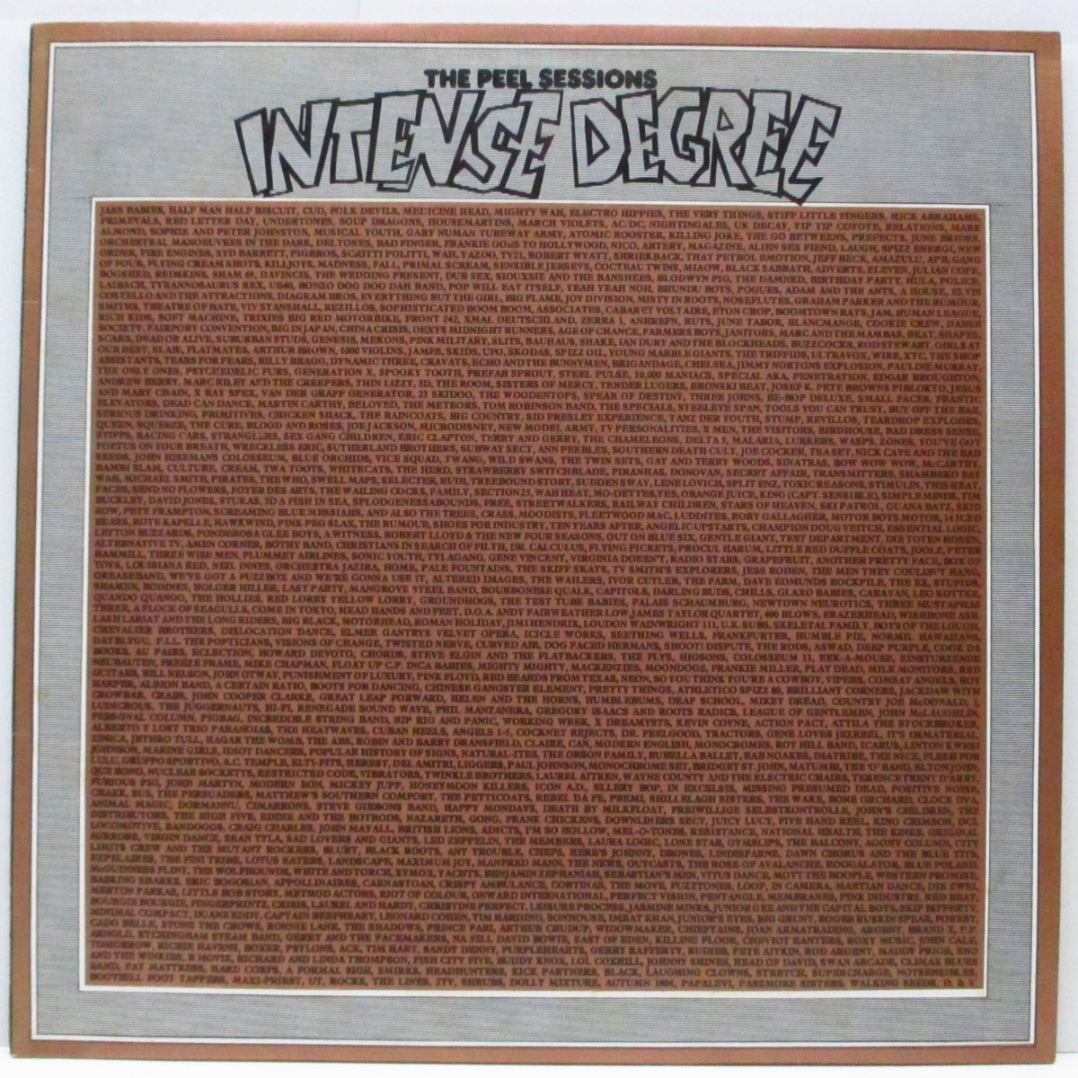 INTENSE DEGREE (インテンス・ディグリー)  - The Peel Sessions (UK 限定 「グレイ＆ホワイト」ラベ 11曲入り 12"/メタリックジャケ）インサート無し！