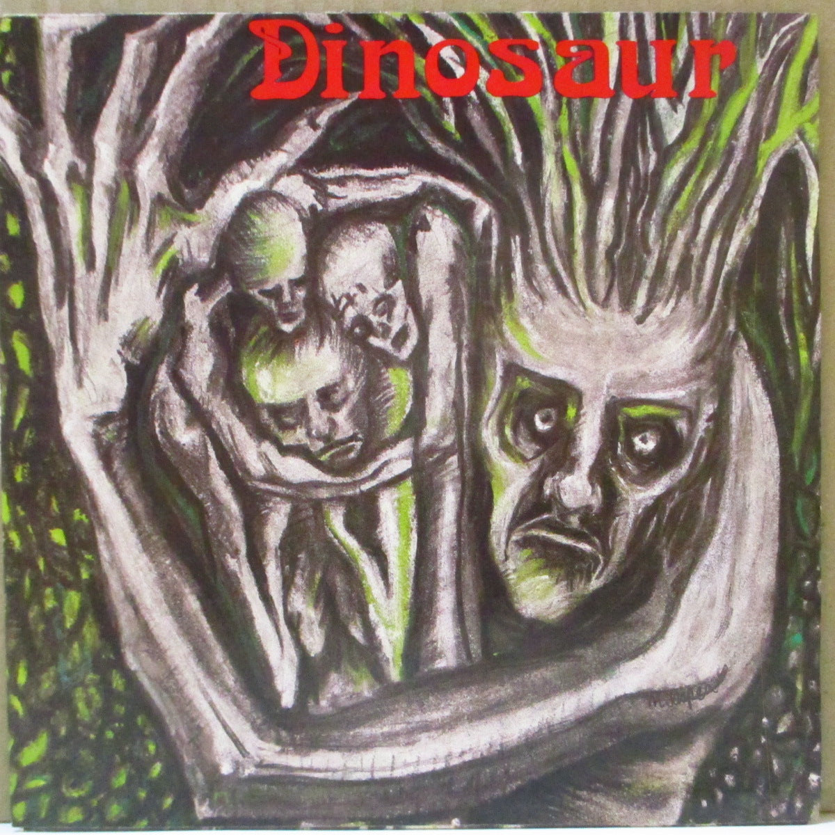 DINOSAUR  (ダイナソーJr.)  - Repulsion (US '88 再発「両面黒ロゴ・黄ラベ 」7インチ+光沢ソフト紙ジャケ)