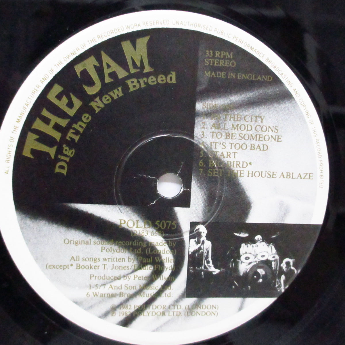 JAM, THE (ザ・ジャム)  - Dig The New Breed (UK オリジナル LP+インナー、「ダイカット」表面コーティング折り返ジャケ/POLD 5075) '77〜'82年ライブコンピ！