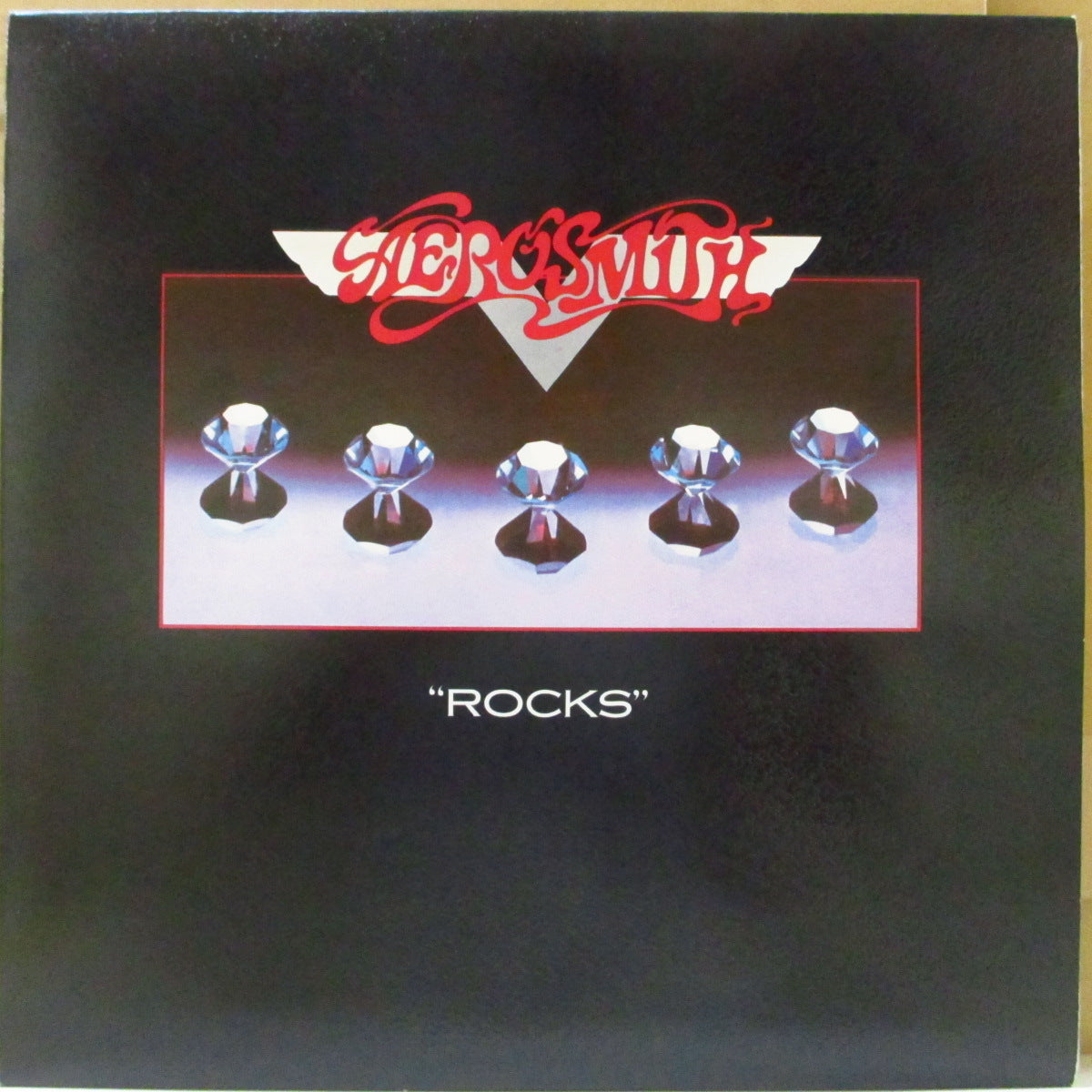 AEROSMITH (エアロスミス)  - Rocks (Japan オリジナル LP+2xインサート/エンボス絹目ジャケ-帯欠) '76年4thアルバム