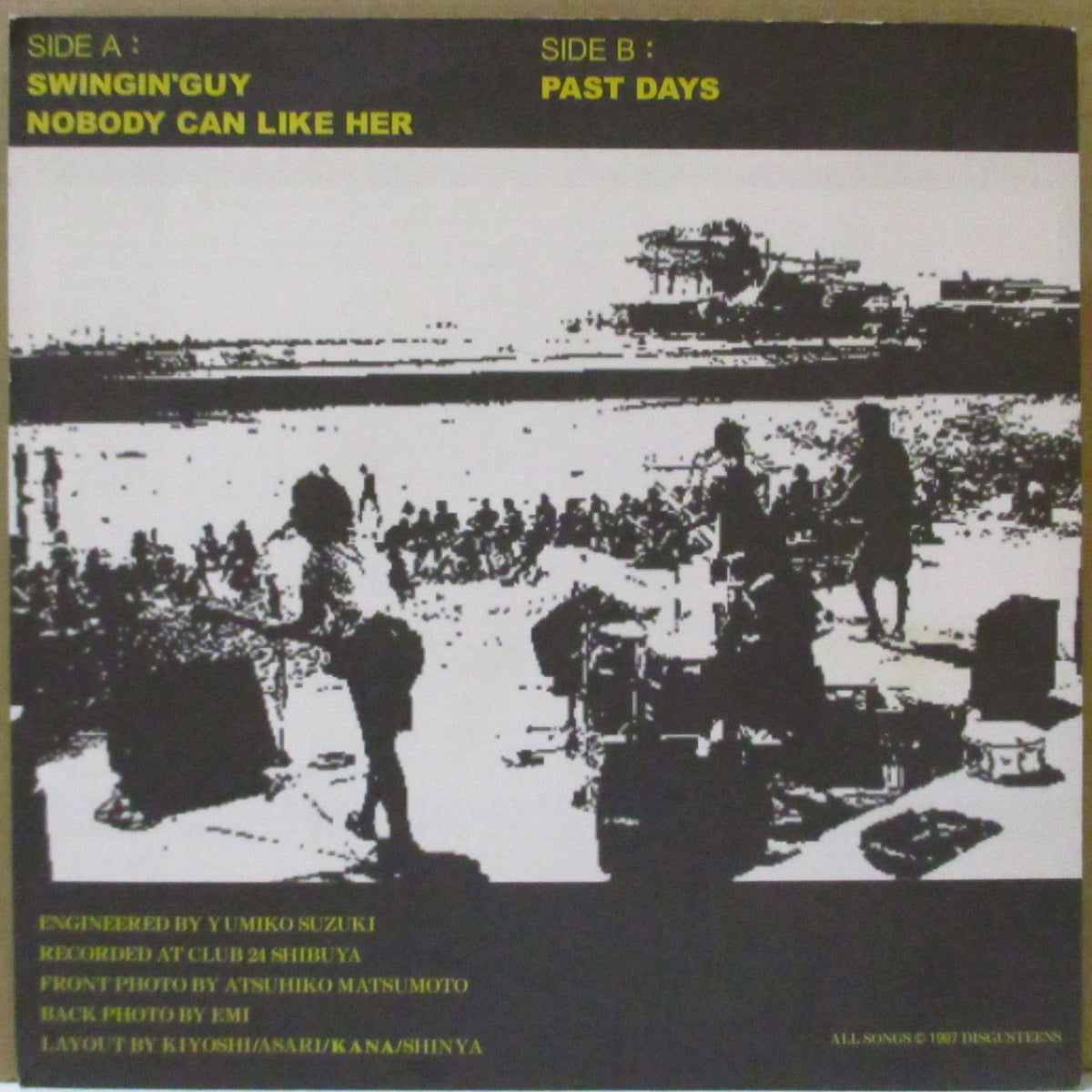 DISGUSTEENS (ディスガスティーンズ)  - Teens Dis Gus e.p. (Japan '97 再発3曲入り 7インチ/「黄色ロゴ」光沢固紙ジャケ)