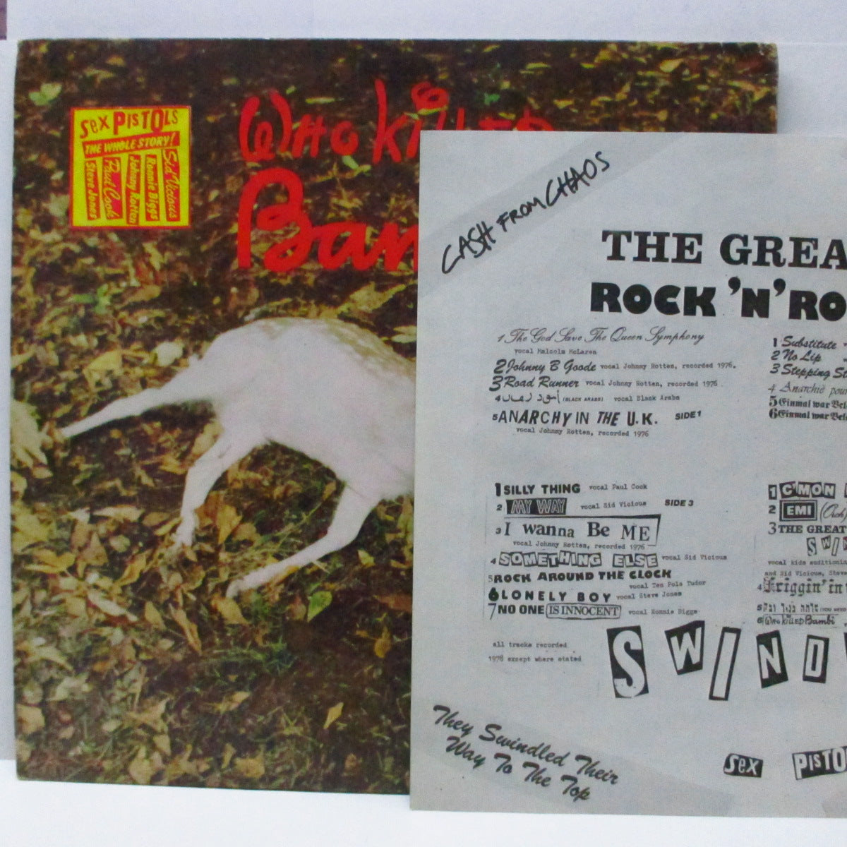 SEX PISTOLS (セックス・ピストルズ)  - The Great Rock'n'Roll Swindle (UK '79 「サードプレス」2xLP+インサート/ステッカー2枚付き見開きジャケ）
