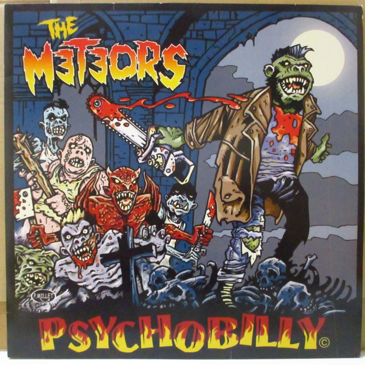 METEORS (メテオス)  - Psychobilly (German 限定グレーヴァイナル LP+ソフト紙インナー)