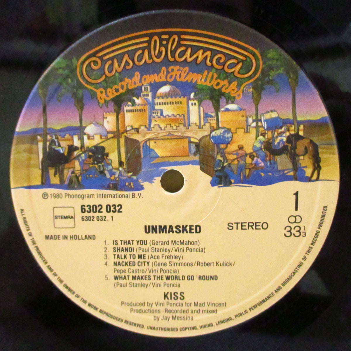 KISS (キッス)  - Unmasked (Dutch オリジナル LP/西ドイツ製ジャケ) '80年8thアルバム