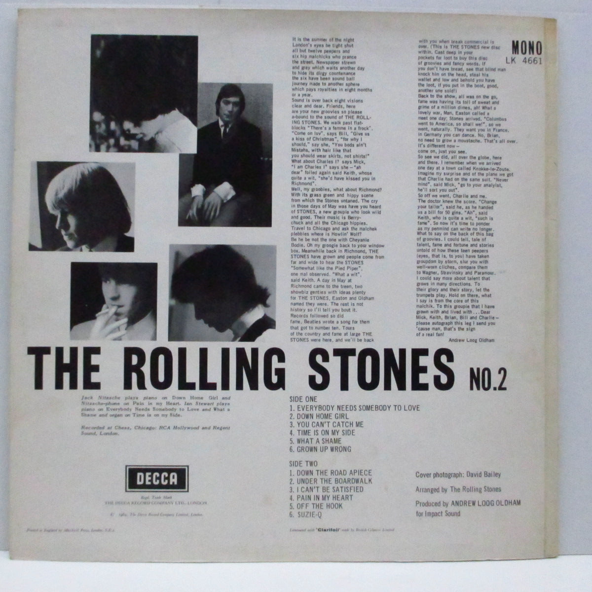 ROLLING STONES (ローリング・ストーンズ)  - No.2 (UK '74 再発「Boxロゴ / 赤ラベモノラル」LP/「Blind Man」無修正表面コーティングジャケ)