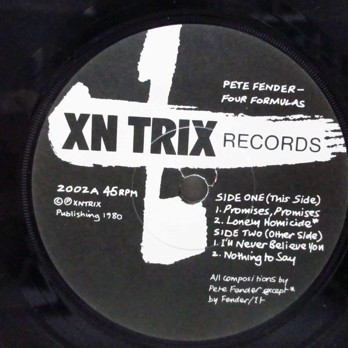 PETE FENDER (ピート・フェンダー)  - Four Formulas (UK オリジナル 7"/光沢固紙折り返しジャケ) '80年唯一EP !