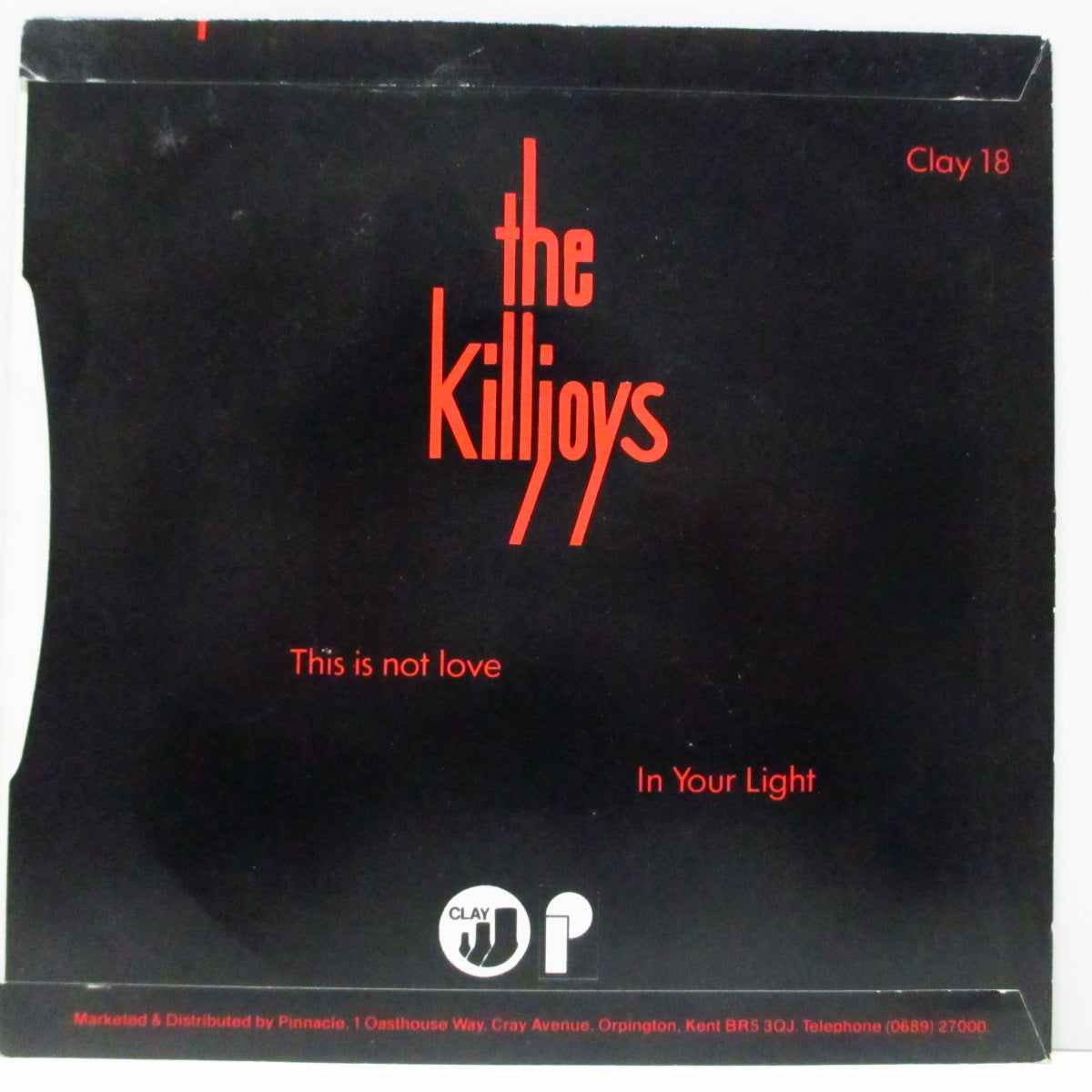 KILLJOYS, THE (ザ ・キルジョイズ)  - This Is Not Love (UK オリジナル 7"/光沢ソフト紙折り返しジャケ)ッドテイストなパワーポップ！