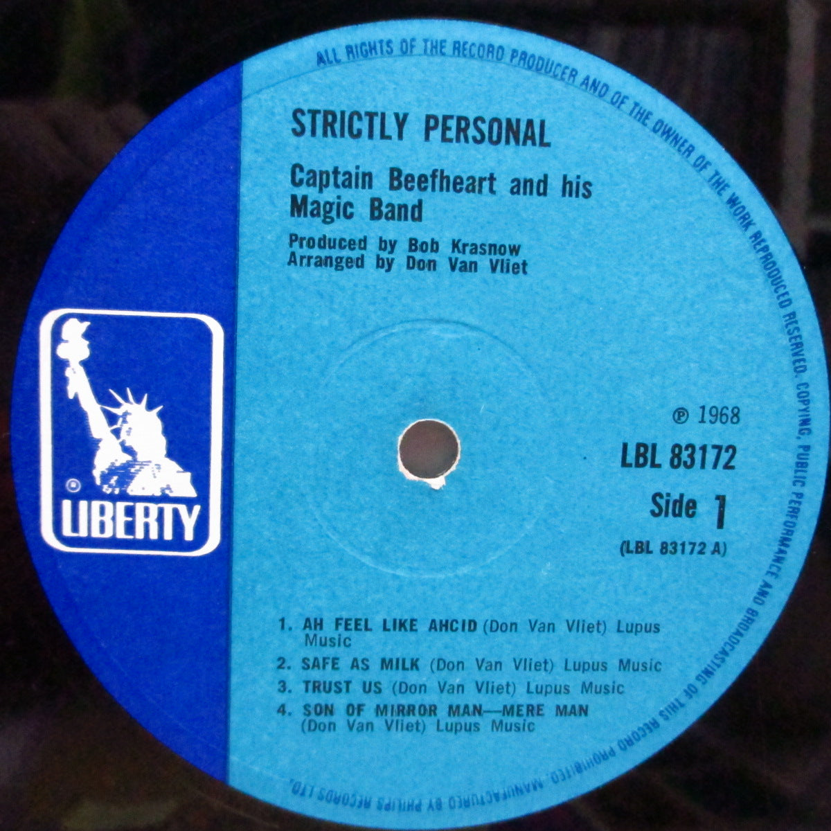 CAPTAIN BEEFHEART & His Magic Band (キャプテン・ビーフハート & ヒズ・マジック・バンド)  - Strictly Personal (UK オリジナル「モノラル」LP/見開ジャケ）'68年セカンドアルバム！