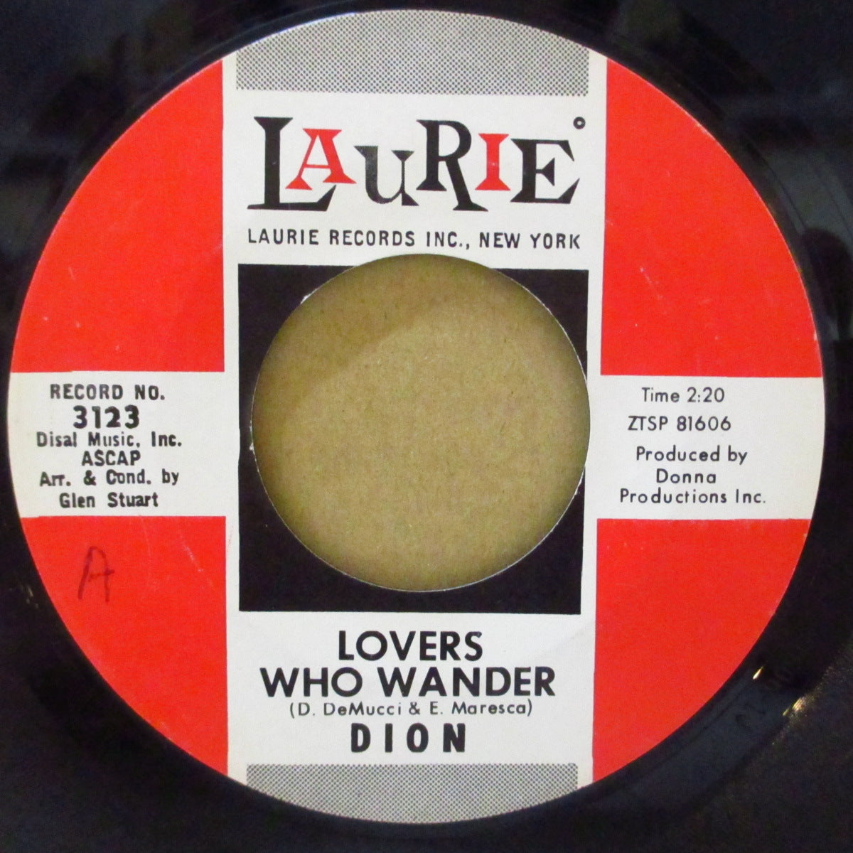 DION (ディオン)  - Lovers Who Wander (US '62 オリジナル品番 7インチ)ティーンポップ名曲！