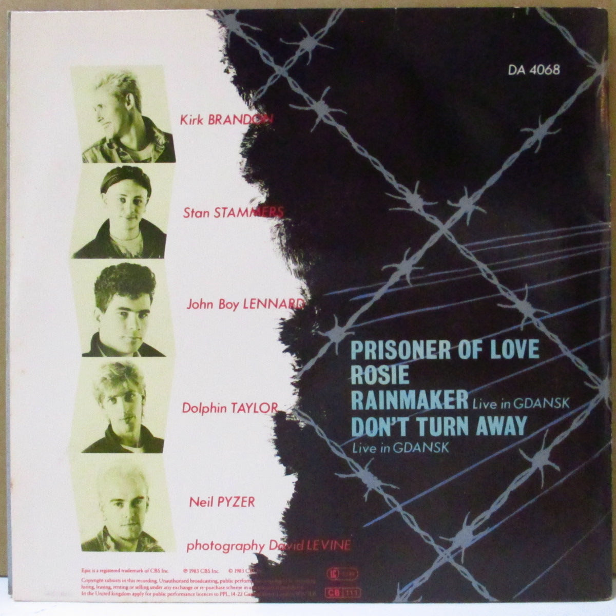 SPEAR OF DESTINY (スピア・オブ・ディスティニー)  - Prisoner Of Love (UK '84 オリジナル 2x7インチ+光沢固紙見開きジャケ)