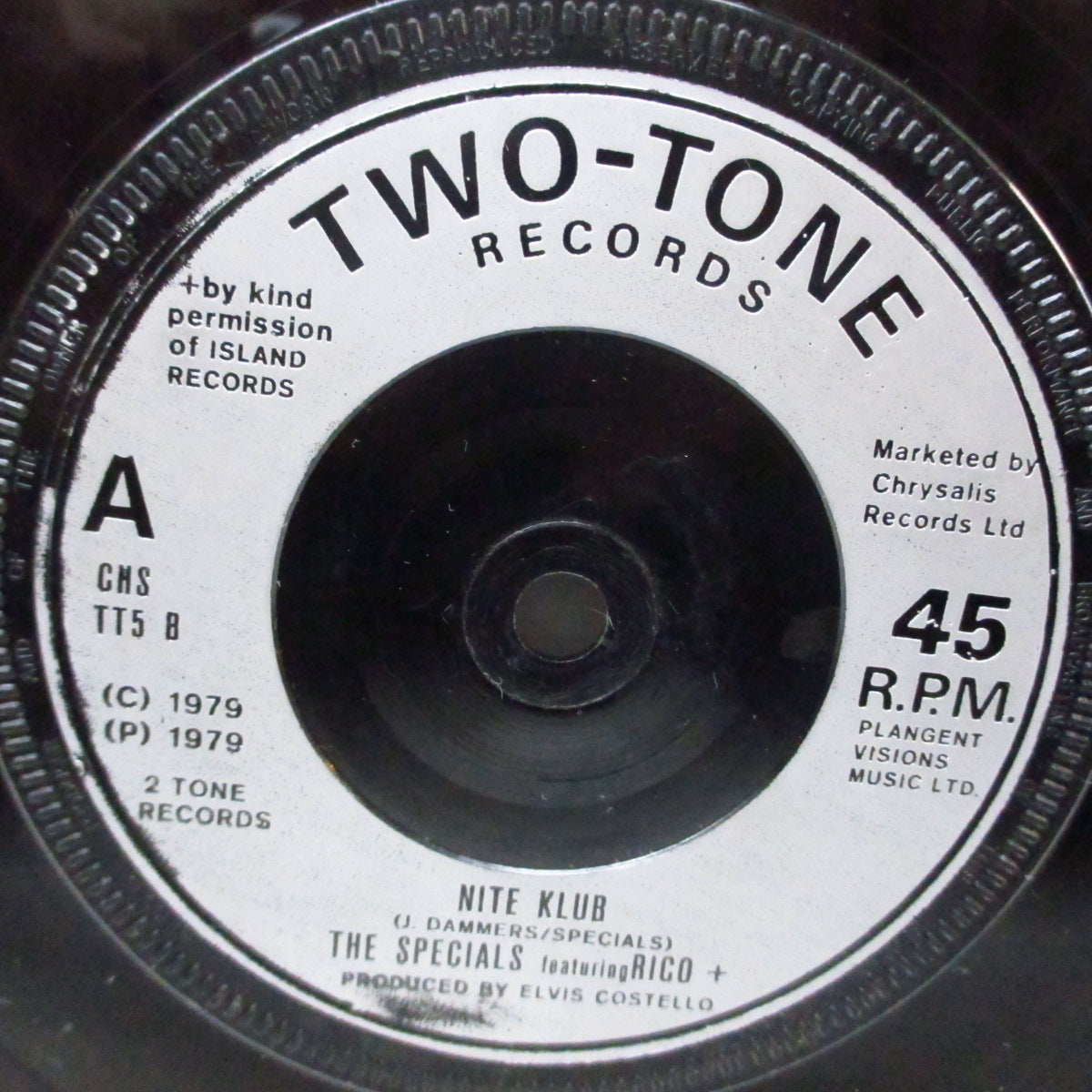SPECIALS, THE featuring RICO (ザ・スペシャルズ feat. リコ)  - A Message To You Rudy  (UK '79 再発「銀ラベ」フラットセンター7"+カンパニースリーブ) 「A」表記が右/左 Ver.