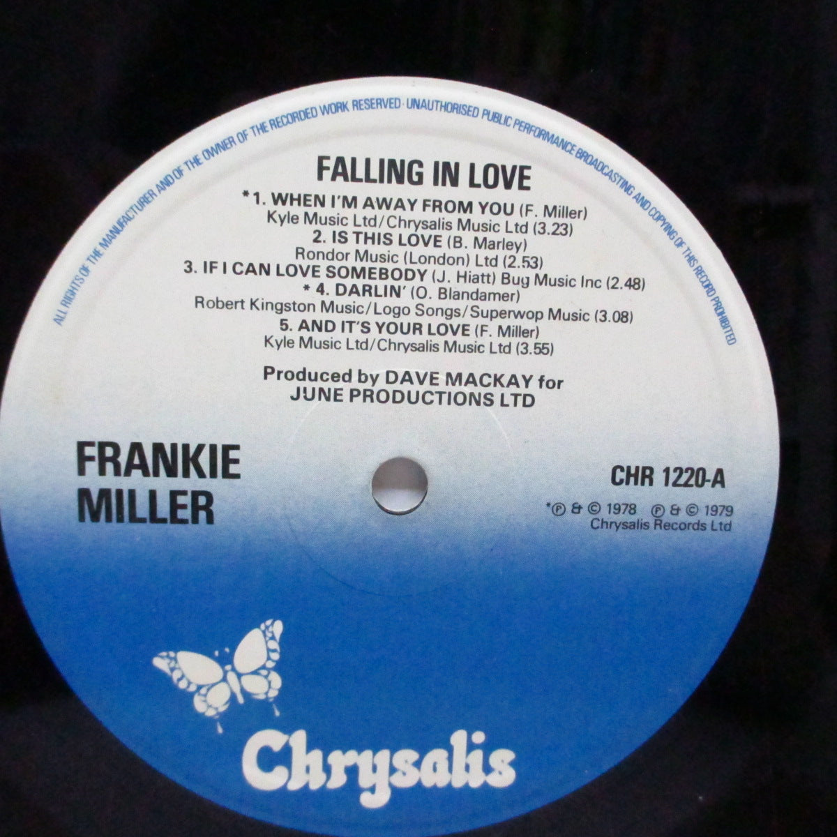 FRANKIE MILLER (フランキー・ミラー)  - Falling In Love (UK オリジナル LP)